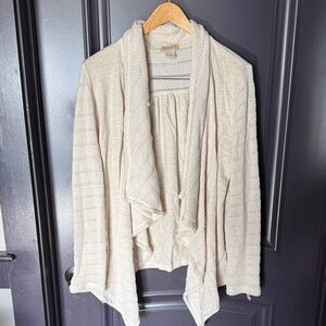 Lucky in Love Cream Open Front Cardigan
